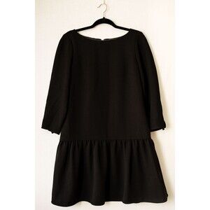 J Crew Black crepe drop waist dress 6 whimsygoth witchy goth event